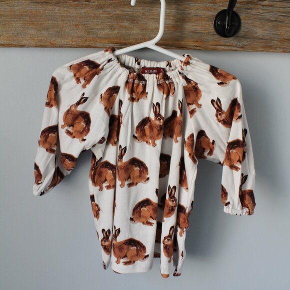 Milkbarn Bunny L/S Top & Pants Size 12-18M - Picture 2 of 4